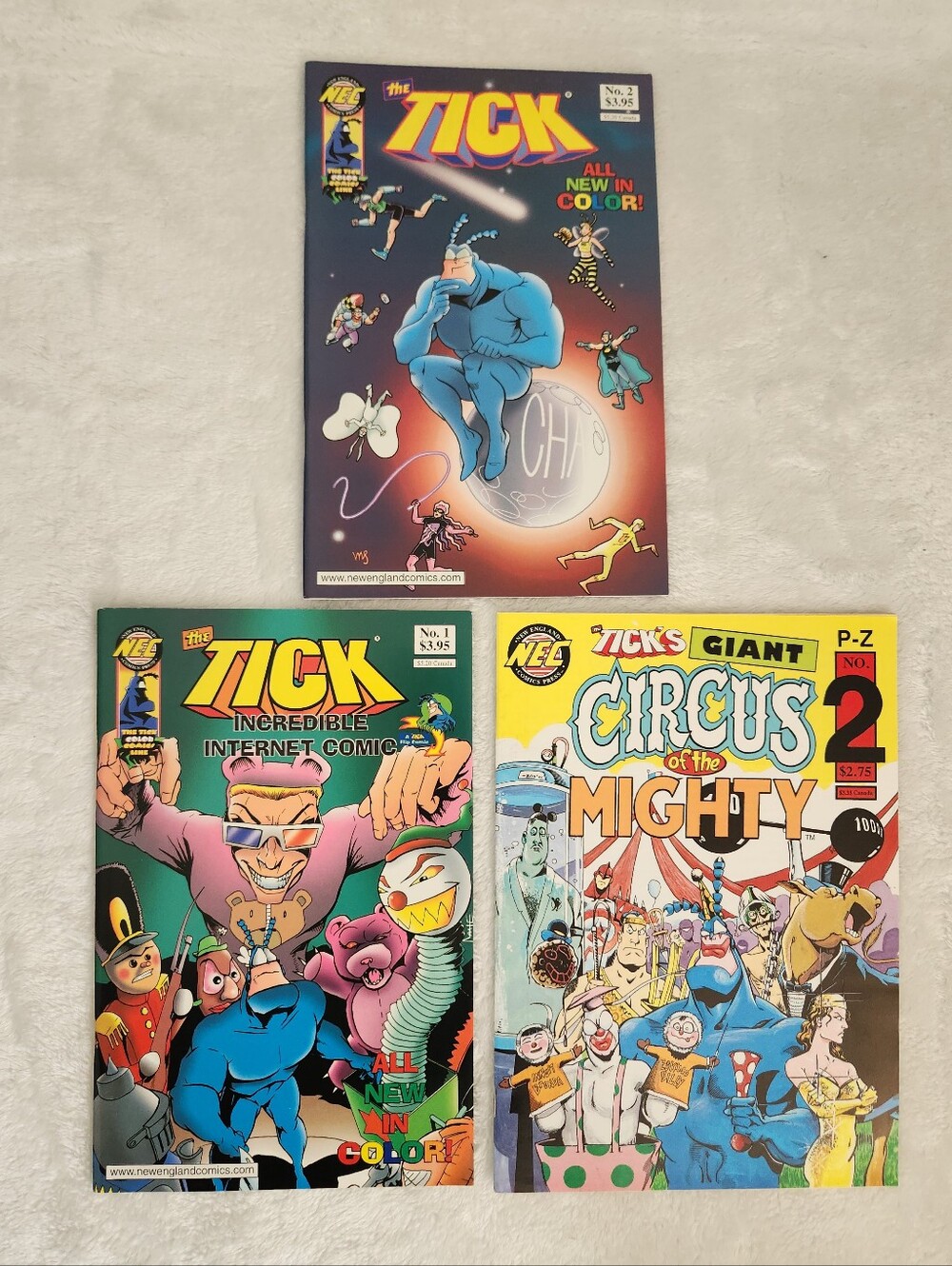 The Tick Comic Lot Color #2 Incredible Internet Comic #1 Circus Mighty #2 Comics